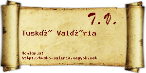 Tuskó Valéria névjegykártya