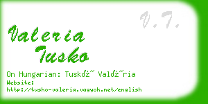 valeria tusko business card